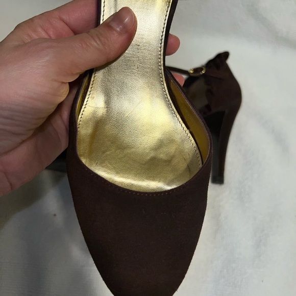 J.Crew Charlie Ruffle Brown pump 8 - Picture 5 of 7